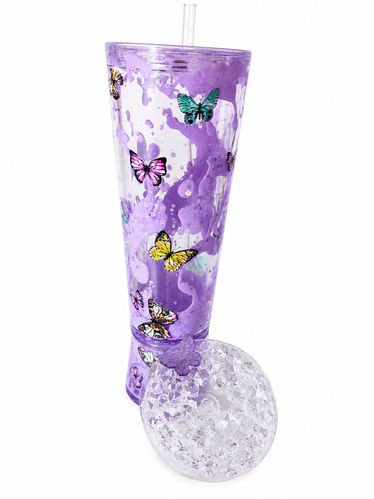 Personalized 24oz snow globe cup. Write at the beginning of the order color and theme.