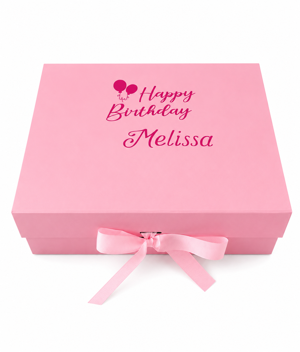 Customised gift box with magnetic lid, and ribbon. Size: 33*25*12.5 cm,Thickness: 2 mm.